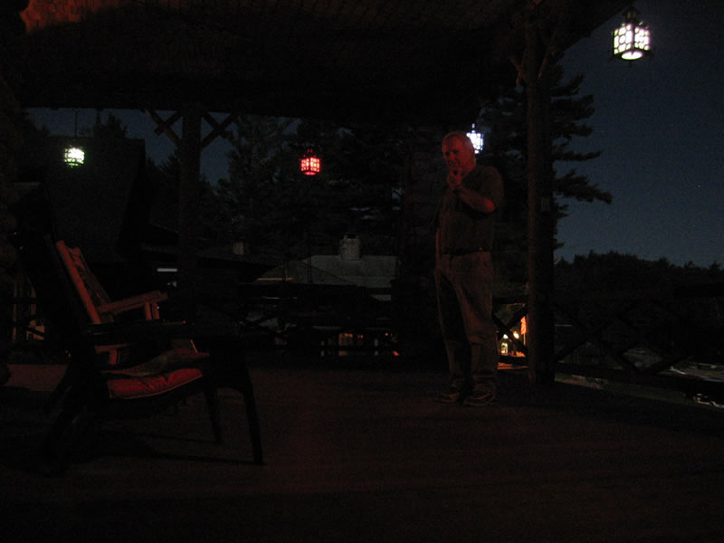 Porch at Night with a Dave-like Apparition